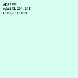 #D5FEF1 - Frosted Mint Color Image